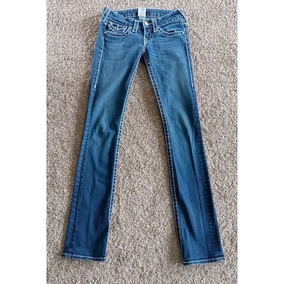 True Religion Blue Jeans RN#112790 CA # 30427 Women's Size 24 28x33 USA 🇺🇸 - Picture 2 of 8
